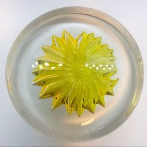 Glass Paperweight Sunflower